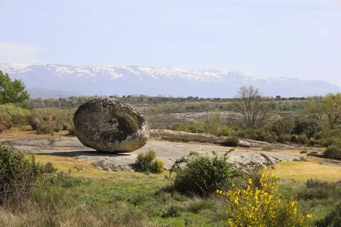 Mountain landscape in The Granite Theme Park and the surroundings of the ca.. Stock Photos