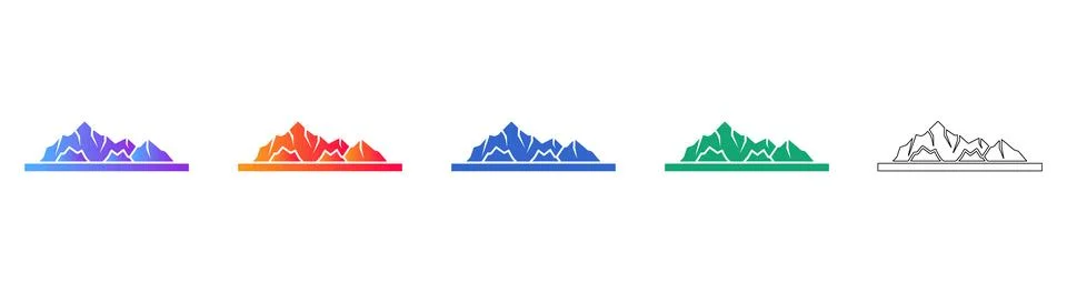 Mountain Landscape Graphic Elements イラスト素材