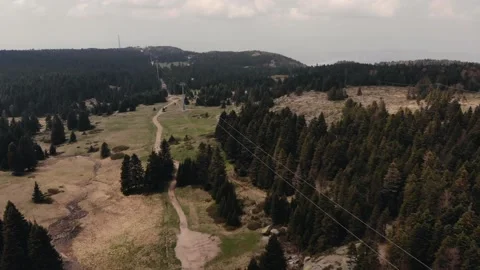 Mountain landscape with green trees. Uludag, Turkey. Drone footage 4K Video stock 133278570
