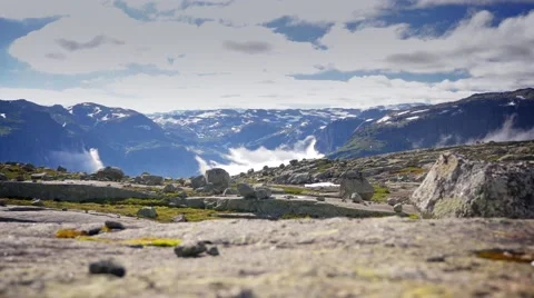 Mountain landscape, Hardangervidda Stock Footage 40351380