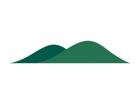 Mountain Landscape Icon Vector Design Stock Illustration
