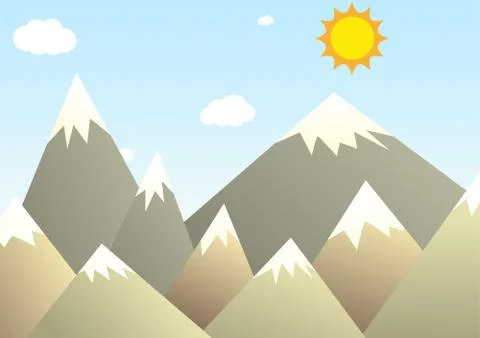 Mountain landscape Stock Illustration