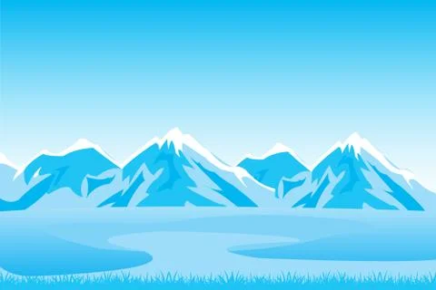 Mountain landscape Stock Illustration