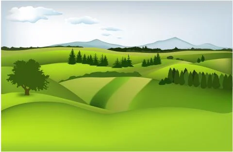 Mountain landscape Stock Illustration