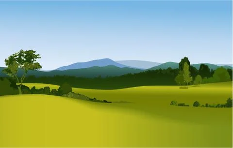 Mountain landscape Stock Illustration