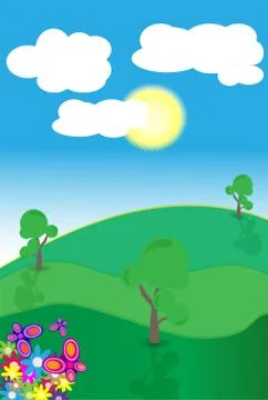 Mountain landscape Stock Illustration