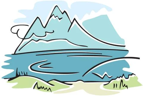 Mountain landscape Illustrazione stock