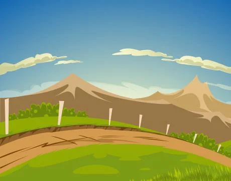 Mountain landscape Stock Illustration