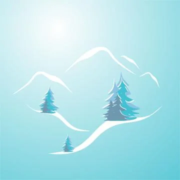 Mountain landscape Stock Illustration