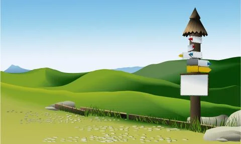 Mountain landscape Stock Illustration