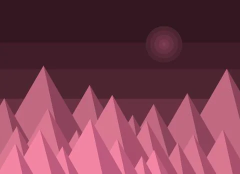 Mountain Landscape Stock Illustration