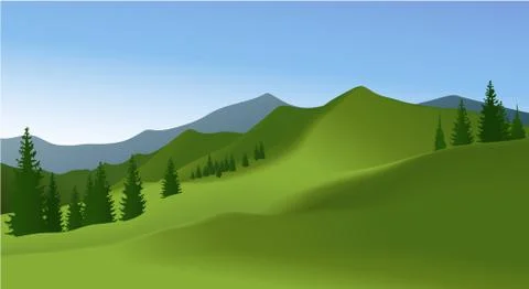 Mountain landscape Stockillustratie