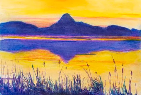 Mountain landscape Stock Illustration