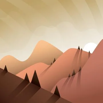 Mountain Landscape Ilustração Stock