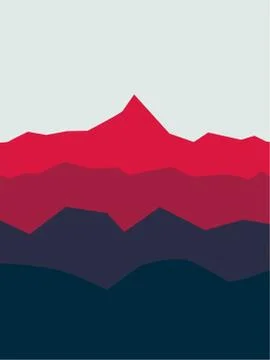 Mountain landscape Illustrazione stock