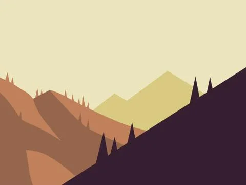 Mountain landscape Stock Illustration