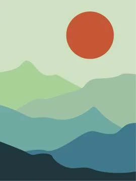 Mountain landscape Stock Illustration