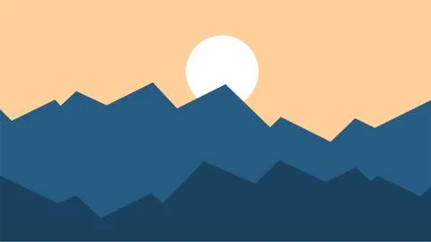Mountain landscape Stock Illustration