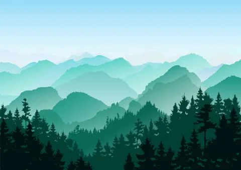 Mountain  landscape. Stock Illustration