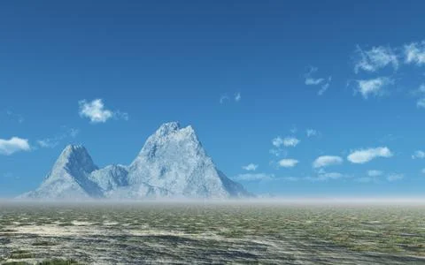 Mountain in a landscape Stock Illustration