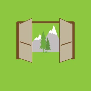 Mountain landscape Stock Illustration
