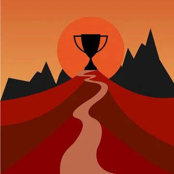 Mountain landscape Stock Illustration