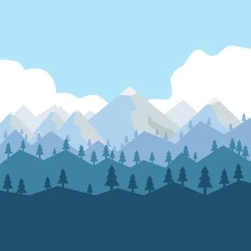Mountain landscape Stock Illustration