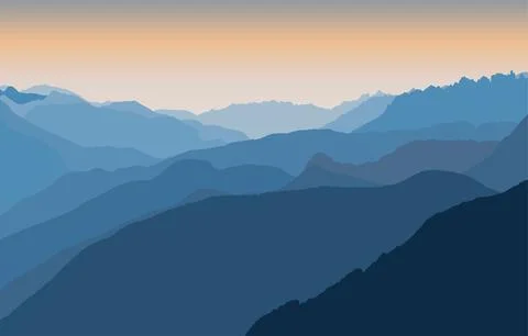 Mountain landscape Stock Illustration
