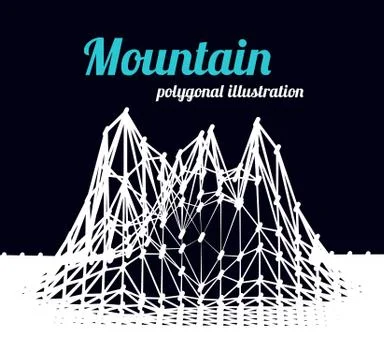 Mountain landscape illustration Stock Illustration