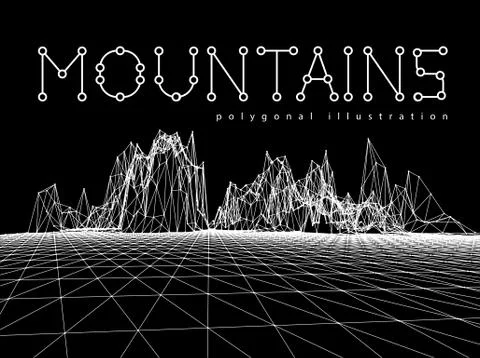 Mountain landscape illustration Stock Illustration