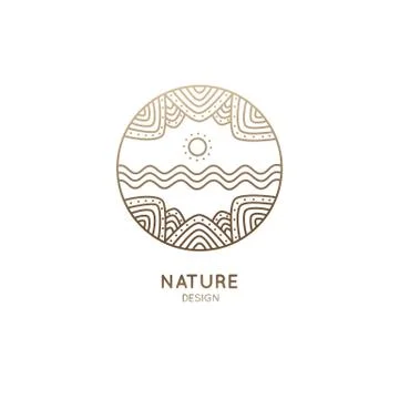Mountain landscape logo Stock Illustration