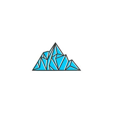 Mountain landscape logo vector design Stock Illustration