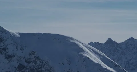 Mountain landscape with low sun. Tatra mountains in Poland. Stock Footage 147643835
