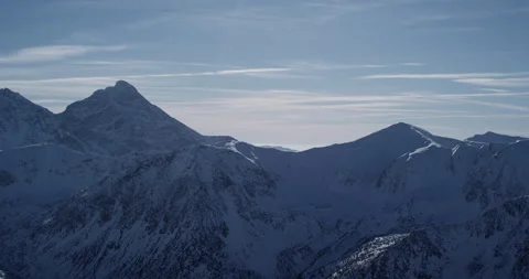 Mountain landscape with low sun. Tatra mountains in Poland. Video stock 147643896