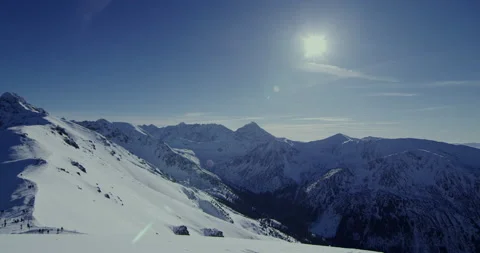 Mountain landscape with low sun. Tatra mountains in Poland. Stock Footage 147645845