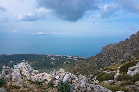 Mountain landscape Mallorca Stock Photos