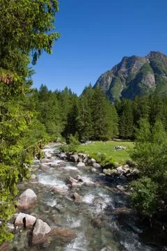 Mountain landscape  - mountain river Stock Photos