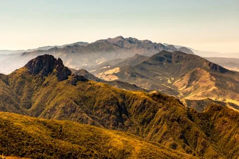 Mountain landscape from mountain summit Stock Photos