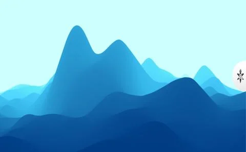 Mountain Landscape. Mountainous Terrain. Vector Illustration. Abstract Backgr Stock Illustration