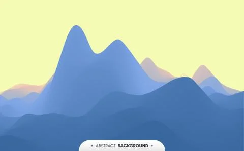 Mountain Landscape. Mountainous Terrain. Vector Illustration. Abstract Backgr Stock Illustration