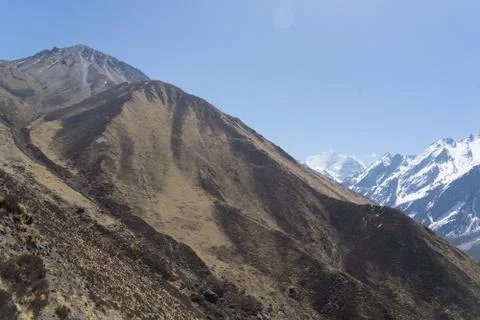 Mountain landscape in Nepal Foto stock