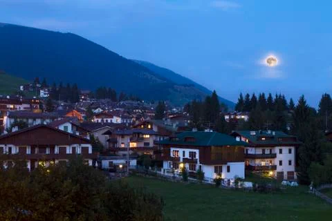 Mountain landscape by night Stock Photos