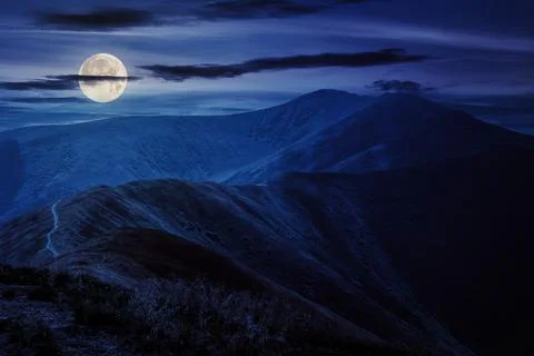 Mountain landscape at night Stock Photos