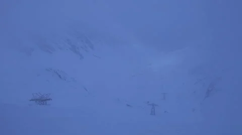 Mountain landscape at night, time lapse clouds in winter scene Stock-Footage 48061083