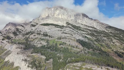 Mountain Landscape Overlooking Saskatchewan River, Alberta 스톡 동영상 344772480