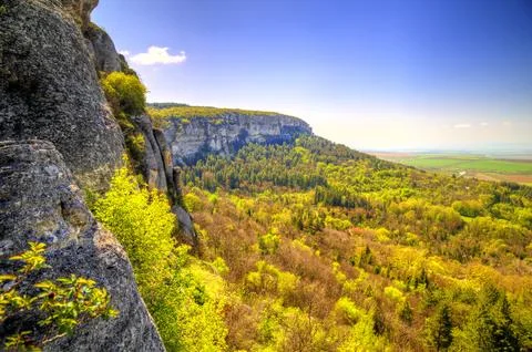 Mountain landscape panoramic view Stock Photos