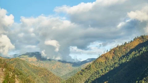 Mountain Landscape With Passing Clouds Time Lapse Stock Footage 70150639