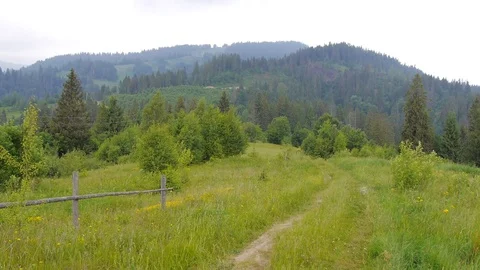 Mountain landscape. Pathway in the mountains. Video stock 75167920