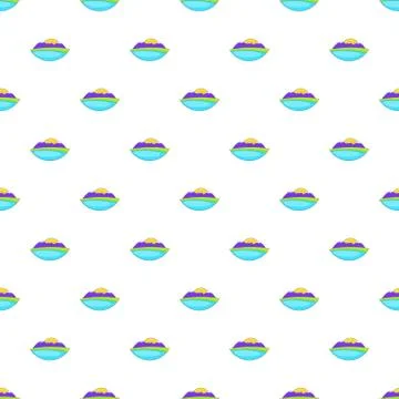 Mountain landscape pattern, cartoon style Stock Illustration