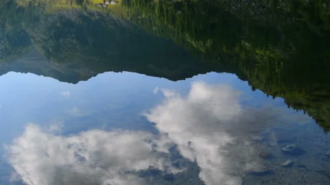 Mountain landscape reflected in the water Stock-Footage 130667758